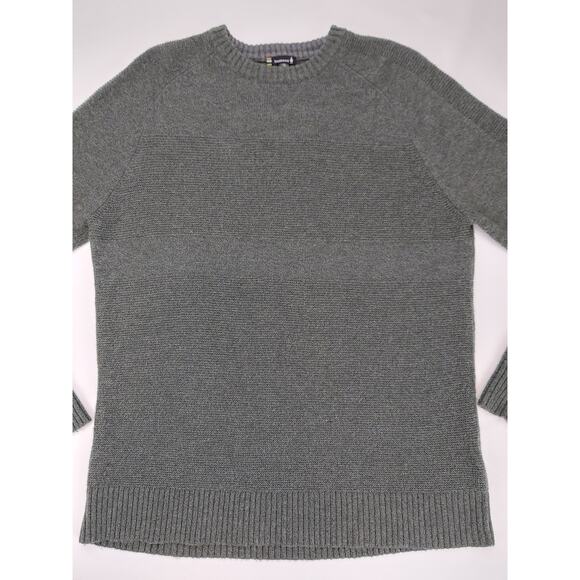 Smart Wool Ripple Ridge Ribbed Mens Green Wool Blend Pullover Soft Sweater Sz M - Picture 2 of 10